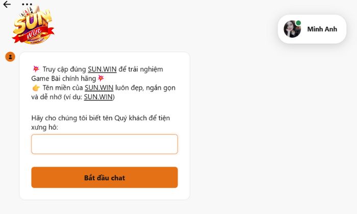 Người chơi có thể liên hệ Sunwin qua telegram